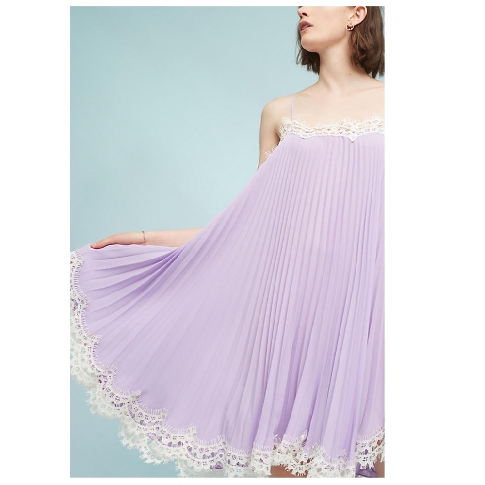 Anthropologie Pleated Slip Dress  new - Picture 4 of 8